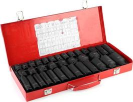 35 dalių smūginių veržliarakčių su veržliarakčiais 1/2 colio 10-32 mm ir 8-32 mm smūginių veržliarakčių rinkinys