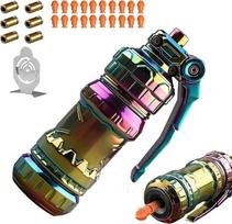 3T6B EDC metaliniai žaislai "Fidget", antistresinis žaislas su 20 minkštų kamuoliukų ir mini plieniniu disku suaugusiesiems, keli žaidimo režimai, "Fidget" pistoletas, skirtas ADHD, nerimo sutrikimams (gradientas)