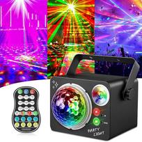 4 in 1 disko kamuolys, muzikos valdomas disko vakarėlio šviestuvas su nuotolinio valdymo pulteliu, LED disko žibintai, DJ vakarėlio šviesa, skirtas vakarėliams, barams, vestuvėms, Helovinui, Kalėdoms, gimtadieniams