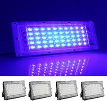 4 pakuotės 50W 4800LM mėlyna LED lauko potvynių žibintai IP66 vandeniui atsparus lauko potvynių žibintas kiemo sodo garažui garažui vejos kiemui