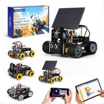 5 in 1 ESP32 Smart Camera Solar Robot Armored Car Kit, STEM žaislų robotikos rinkinys vaikams nuo 8 iki 12 metų 12-16+ APP ir nuotolinio valdymo pultas su 3MP kamera, Arduino kodavimo rinkinys kaip dovana