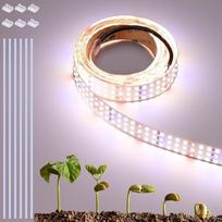 5 m LED augalų lempa, 24 V 120 W, 2100 šviesos diodų viso spektro augalų šviesa su dideliu PPFD, juostinė augalų šviesa, pjaunama, lanksti, lipni, skirta daigams, daržovėms, gėlėms (be maitinimo šaltinio)