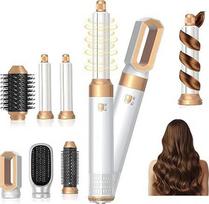 6 plaukų stiliukų rinkinys "6 in 1", "Multi-Airstyler", garbanojimo žnyplė, automobilinis vyniotuvas, apvalus šepetys plaukų džiovintuvas, šilto oro šepetys, skirtas plaukų formavimui, tiesinimui, džiovinimui, apimčiai, garbanoms