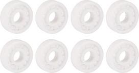 8 mini rutulinių guolių pakuotė, 608-2RS ZrO2 keraminiai miniatiūriniai rutuliniai guoliai, riedlentės rutuliniai guoliai, riedlentės rutuliniai guoliai, skirti 8 mm velenui / strypui (8 x 22 x 7 mm)