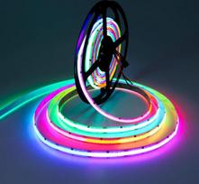 ALITOVE WS2811 adresuojama RGB 5 m COB LED juosta 12 V LED juosta 3600 LED diodų programuojama lanksti LED šviesos juosta, skirta miegamajam, televizoriui, namų apdailai (be maitinimo šaltinio ir valdiklio)