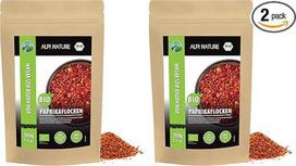 Alpi Nature Paprikaflocken BIO 200g, Paprika Flocken und Samen, Paprika Gewürz zum Kochen (Packung mit 2)