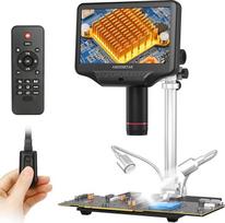 Andonstar AD407 Pro 3D HDMI litavimo skaitmeninis mikroskopas, 4MP 2160P UHD vaizdo įrašymas, 7 colių reguliuojamas LCD ekranas, USB vaizdo elektroninis mikroskopas remontui, spausdintinėms plokštėms, SMT SMD DIY