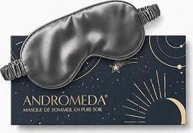 Andromeda Miego kaukė 100% natūralaus šilko 22 Momme | Užtemdanti naktinė juosta, apsauganti akis nuo šviesos | Kelionės, lėktuvas, namai | Dovana vyrams ir moterims | (Charcoal Grey)