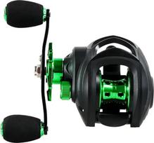 Angelrolle, Übersetzungsverhältnis 7,2:1, maximale Zugkraft 10 kg, Baitcasting mit Aluminiumspule, kompatibel Ködern im Süßwasser, Pesca