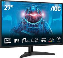 AOC 27B36X 27 colių FHD žaidimų monitorius, 144 Hz, IPS, 0,5 ms MPRT, "Adaptive Sync", HDR10, (1920 x 1080, HDMI 1 x 1.4, DP 1 x 1.4), juodas