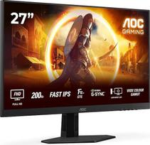 AOC Gaming 27G4HRE 27 colių "Full HD" monitorius, 200 Hz, 1 ms, suderinamas su "G-Sync", HDR10 (1920 x 1080, 2x HDMI 2.0, "DisplayPort 1.4"), juodas/raudonas