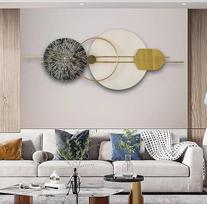 Apvalus 3D metalo sienos skulptūra 120x50cm sienos Dekoras gyvenamasis kambarys Gamta Menas Namų apdaila