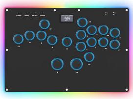 Arcade Fight Stick GK-18, visų mygtukų žaidėjo pirštas su pasirinktinėmis RGB ir Turbo funkcijomis, arkadinis valdiklis Street Fight, skirtas PC/PS4/PS3/Switch/Steam žaidimų klaviatūrai, palaiko Hot Swap ir SOCD