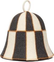 ASKOLD Grey & White Wool Sauna Hat Siuvinėtos celės