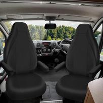 Automobilio sėdynių užvalkalai Fiat Ducato Citroen Jumper Peugeot Boxer PossL 2 Win Knaus Adria Carthago Pilote Laika Motorhome sėdynių užvalkalai, juodi
