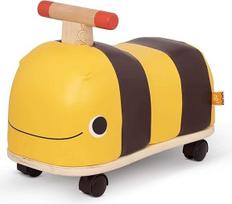 B. toys - "Boom Buggy" - važiuojantis transporto priemonės žaislas - medinis pasivažinėjimas mažyliams, vaikams - rankena ir 4 lygūs ratukai - važiuojanti bitė - 18 mėn. +