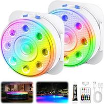 Baseino apšvietimas, povandeninis apšvietimas su nuotolinio valdymo pulteliu, RGB LED plūduriuojantis baseino magnetinis apšvietimas, baseino apšvietimas baseinui, tvenkinio apšvietimui, fontanui, tvenkiniui, akvariumui, vakarėlių dekoracijoms, pakuotė