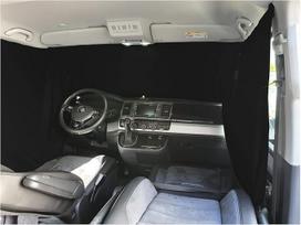 BREMER SITZBEZÜGE Priekinio lango apsauga nuo saulės Camping Driver's Cab Curtains Compatible with VW T6 T6.1 in Black