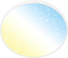 BRILONER - LED lubų šviestuvas su nuotolinio valdymo pulteliu, reguliuojamas apšvietimas, CCT, dekoratyvinis apvadas, žvaigždėtas dangus, LED šviestuvas, lubų šviestuvas, svetainės šviestuvas, virtuvės šviestuvas, lubų šviestuvas, prieškambario šviestuvas