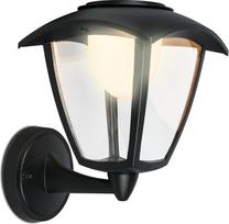BRILONER - LED sieninis šviestuvas be maitinimo jungties, reguliuojamo ryškumo, keičiama baterija, sieninis šviestuvas su baterija, lauko šviestuvas, lauko sieninis apšvietimas, lauko šviestuvas, 23 x 19,5 x 16,5 cm, juodas