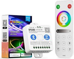 BTF-LIGHTING 4 zonų 2,4 GHz RF nuotolinio valdymo pultas RB4 ir SP530E WiFi "Bluetooth" valdymo rinkinys Palaiko FCOB COB SMD PWM arba SPI RGBCCT RGBWW LED juosta DC5V DC12V DC24V