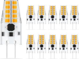 BVCL G4 LED lemputės, reguliuojamo ryškumo, 3 W, pakeičia 3 W halogenines, kintamosios srovės 12-24 V, 300 lm, nemirguliuoja, 10 vnt. (šiltai balta, 3000 K)