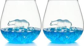 CKB LTD Trinkglas mit Eisbär-Motiv im Glas 500 ml - Ideal für Wasser, Whisky, Orangensaft - 1 Stück (Packung mit 2)