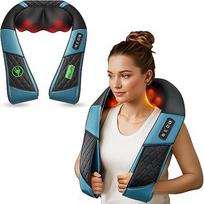 COMFIER belaidis masažuoklis, kaklo masažuoklis su Shiatsu ir šiluma, 4D gilus kaklo, nugaros, kojų masažas, dovanos moterims, vyrams