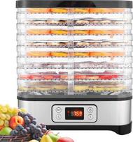 COOCHEER maisto dehidratorius su 8 lentynomis Daržovių ir vaisių dehidratorius su laikmačiu ir temperatūros nustatymais LED ekranas 400 W juodas