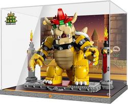 cooldac Akrilo vitrinos dėžutė, suderinama su Lego 71411 Super Mario The Mighty Bowser, dulkių nepraleidžianti skaidri skaidri vitrinos dėžutė (modelis neįtrauktas)