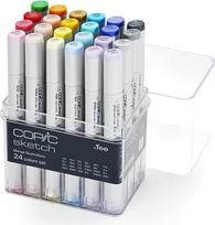 COPIC Sketch Manga Illustrations 24 akrilinių žymeklių rinkinys su vidutiniu ir teptuko antgaliu
