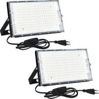 CREATESTAR LED prožektorius 150 W, 2 vnt., LED lauko prožektorius, itin ryškus 15000 LM lauko prožektorius, 6500 K vėsiai baltos spalvos LED prožektorius su IP65 atsparumu vandeniui, skirtas sodui, garažui, sporto aikštelei, terasai