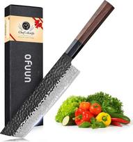 Damasko peilis "Nakiri" virėjo peilis 18 cm, profesionalus virtuvinis peilis iš VG-10 plieno su dideliu anglies kiekiu, itin aštrus, su ergonomiška aštuonkampio formos rankena, pagaminta iš raudonmedžio, ir dovanų dėžute