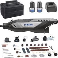 Dremel 8250 12V akumuliatorinis rotacinis įrankis 5 000-30 000 aps/min be šepetėlių Daugiafunkcinis įrankių rinkinys su "Dremel" dėžute, 65 priedais, 5 priedais ir antgaliais, 2 akumuliatoriais ir įkrovikliu, skirtas šlifavimui, frezavimui, graviravimui