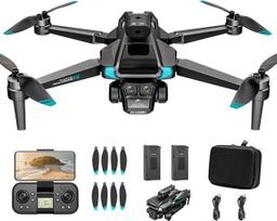 Dronas su 4K kamera, 40 minučių skrydžio laikas, suaugusiesiems ir pradedantiesiems, sulankstomas "WiFi" mini RC kvadrokopteris su bešepetėliniu varikliu, dviguba kamera, gestų funkcija "Selfie 3D Flip