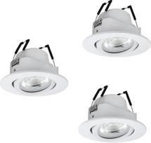 EGLO connect.z Smart Home Saliceto-Z įleidžiami LED prožektoriai, skersmuo 8,8 cm, plokšti ZigBee įleidžiami prožektoriai, matiniai, valdymas programėle ir balsu, Alexa, šiltai balta / šaltai balta, RGB, reguliuojamas apšvietimas, balti