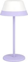 EGLO LED Tischlampe außen Meggiano, Campinglampe dimmbar, kabeliuotoji lauko lempa Tischleuchte mit aufhängbarem Lampenschirm, USB, Kunststoff in Weiß und Lila, warmweiß, RGB, IP54