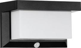 EGLO LED Wandlampe außen Utrera, Lauko saulės lempa su laikmačiu ir laikmačiu, saulės lempa iš Kunststoffo, Schwarz ir Weiß, apšvietimas IP44