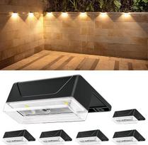 ELLASAY saulės sieninis lauko sodo šviestuvas: 6 vnt. 8 spalvų režimai RGB LED saulės žibintai lauke - IP65 vandeniui atsparus spalvotas apšvietimas, skirtas tvoros, terasos, balkono dekoravimui