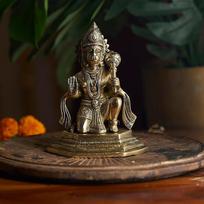 ESPLANADE Hanuman Anjaneya Pavan Putra Bajrangbali Maruti Idol Murti Moorti Žalvario statula (6")