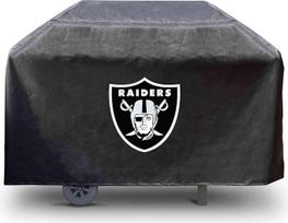 FANMATS 41135 NFL - "Las Vegas Raiders" stačiakampio formos juodas grilio dangtis - tinka 3 ir 4 degiklių kepsninėms - 68" x 21" x 35"