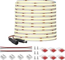 FCOB COB COB LED juosta lanksti didelio tankio natūrali balta 4000 K 480LEDs/M 10 m DC24 V 8 mm pločio balta PCB reguliuojama LED šviesa IP30 vidaus apdailai (neįtrauktas maitinimo šaltinio valdymas)