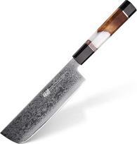 FINDKING 7 colių "Nakiri" virėjo peilis, aštrus japoniškas daržovių peilis, tvirtas pieno gatvės peilis, stilingas "Usuba" peilis, puikus virtuvės peilis namams (BLACK-ROSE serija)