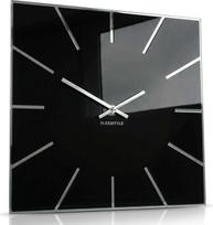 FLEXISTYLE sieninis laikrodis 30 cm modernus juodas ramus didelis sieninis laikrodis Dizainas Virtuvės laikrodis Sieninis laikrodis Sieninis laikrodis Didelis sieninis laikrodis Juodas sieninis laikrodis Vonios kambarys Stilingas gyvenamasis kambarys