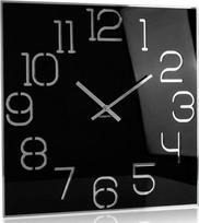 FLEXISTYLE sieninis laikrodis didelis 50 cm juodas medinis modernus tylus be triukšmo numerių dizainas Sienų apdaila Gyvenamasis kambarys Virtuvė Biuras Vonios kambarys Elegantiškas didelis sieninis laikrodis Minimalistinis