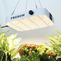FRGROW 65 W LED augalų lempa, reguliuojama, 6000 liumenų šviesos diodų auginimo lempa su "Daisy Chain" funkcija, 576 PSC šviesos diodų auginimo šviesa, puikiai tinkanti 60 x 60 cm augančių augalų auginimui palapinėse