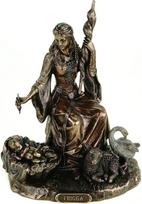 Frigga Skandinavijos meilės deivė Figūrėlė Bronzinė skulptūra Veronese Odinas Frigga