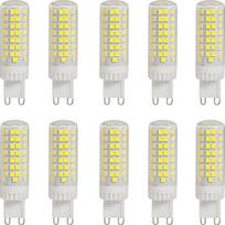 G9 10W LED lemputės, lygiavertės 100W halogeninei lemputei 1000LM Cool White 6000K 95 LED lustai 360° spindulio kampas AC 220-240V, nedegančios, taupančios energiją Pakuotė iš 10 vnt.