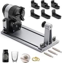 Genmitsu MD18 rotacinis ritinėlis, graviravimo priedų rinkinys "3-in-1", skirtas Genmitsu L8, Genmitsu Z6 graviravimo staklėms, daugiašakis griebtuvas stiklui, cilindriniams objektams, žiedui