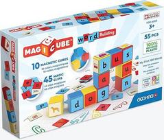 Geomag, Magicube Žodžių konstravimo klipai 79 vienetai Magnetinis žaislas vaikams Dovana berniukams ir mergaitėms nuo 1 2 3 3 4 5 6 metų Montessori žaislas Magnetinės konstrukcijos